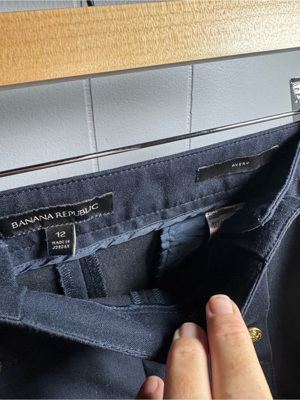 Banana Republic Navy Blue Avery Trousers